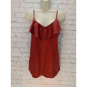 Old Navy Women's Size Small Dark Rust Velvet Stretch Blouse.